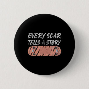 Badge Rond 5 Cm Funny Skate Design en détresse Cool Skateboarder G