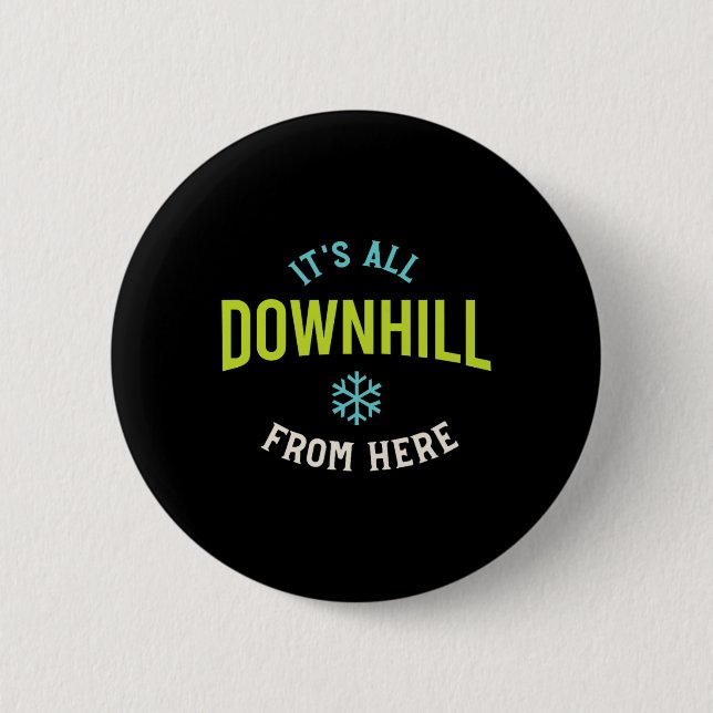 Badge Rond 5 Cm Funny Snowboard (Devant)