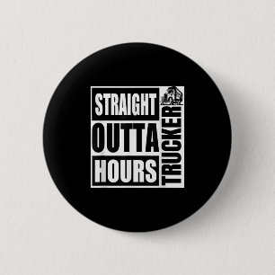 Badge Rond 5 Cm Funny Straight Hours Love Trucker Voiture Chemise