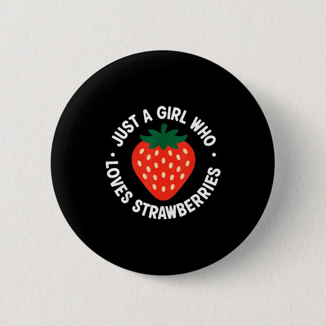 Badge Rond 5 Cm Funny Strawberry Art For Girls Women Fruit Strawbe (Devant)