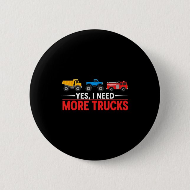 Badge Rond 5 Cm Funny Truck Lover Humor Ckup Enthusiast Diesel Tor (Devant)