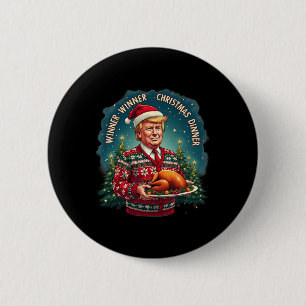 Badge Rond 5 Cm Funny Trump Gagnant de l'Humour de Noël Christma