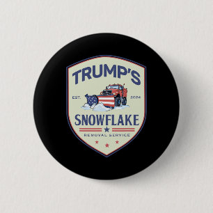 Badge Rond 5 Cm Funny Trump Snowflake Service Élection 202