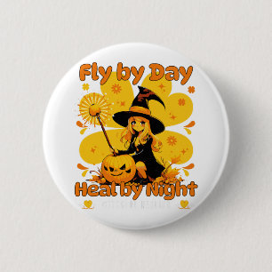 Badge Rond 5 Cm Funny Witchy Nurse Design Halloween