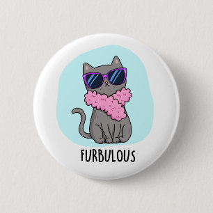 Badge Rond 5 Cm Furbulant Funny Élégant jeu de chat