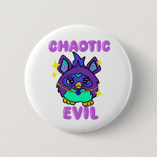 Badge Rond 5 Cm Furie maléfique chaotique