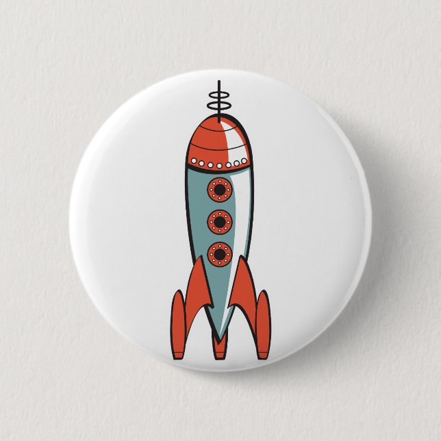 Badge Rond 5 Cm fusée spatiale (Devant)