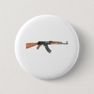 Badge Rond 5 Cm Fusil d'assaut d'AK47