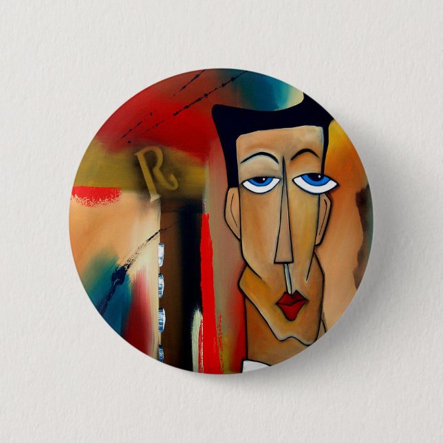 Badge Rond 5 Cm fusion-art abstrait (Devant)