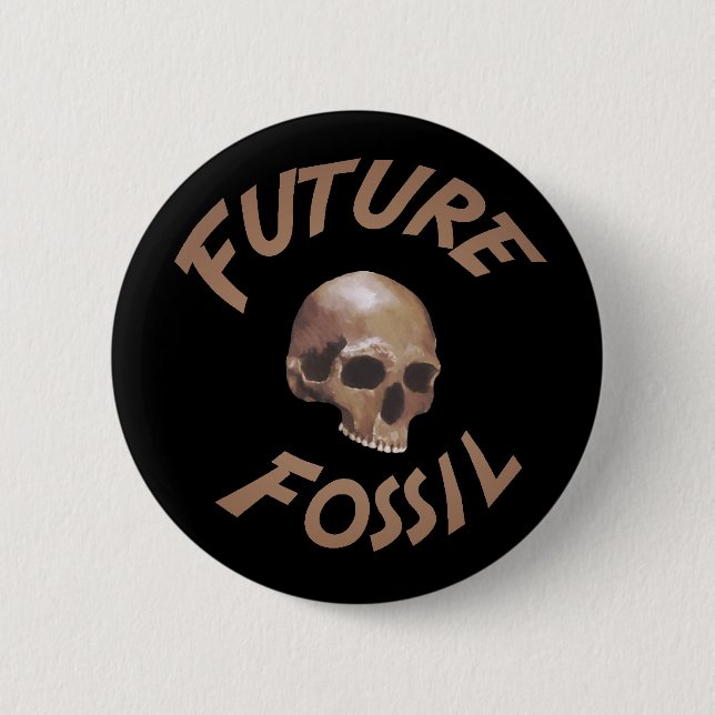 Badge Rond 5 Cm Futur bouton fossile (Devant)
