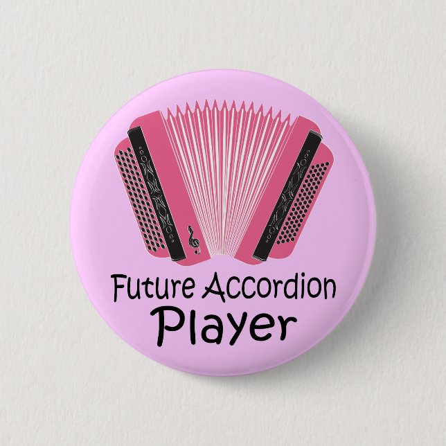 Badge Rond 5 Cm Futur cadeau de bouton de joueur d'accordéon (Devant)