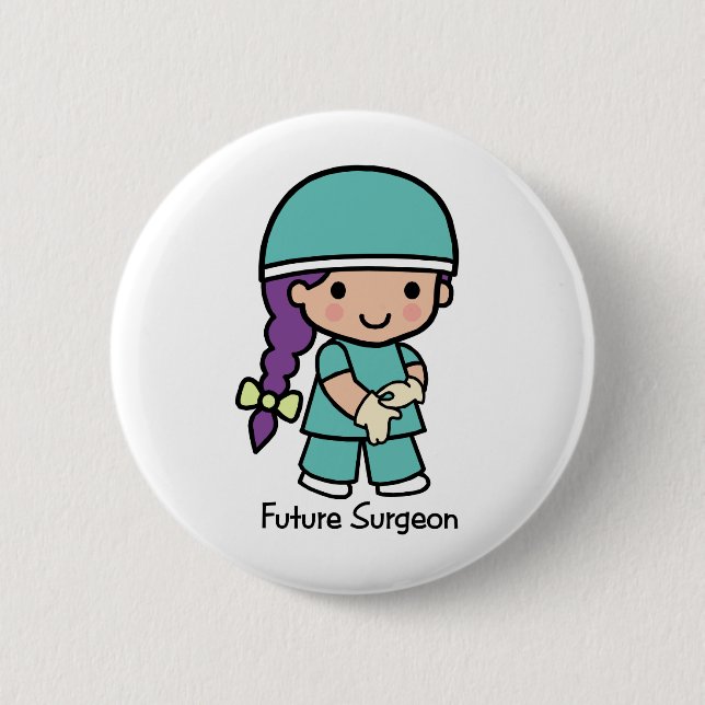 Badge Rond 5 Cm Futur chirurgien - fille (Devant)