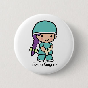 Badge Rond 5 Cm Futur chirurgien - fille