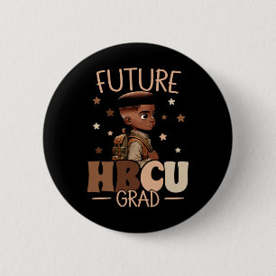 Badge Rond 5 Cm Futur diplômé Hbcu Histoire Garçon noir diplômé Hb