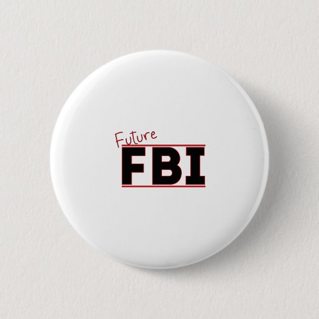 Badge Rond 5 Cm Futur FBI (Devant)