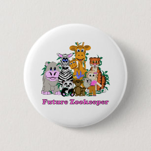 Badge Rond 5 Cm Futur gardienne de zoo