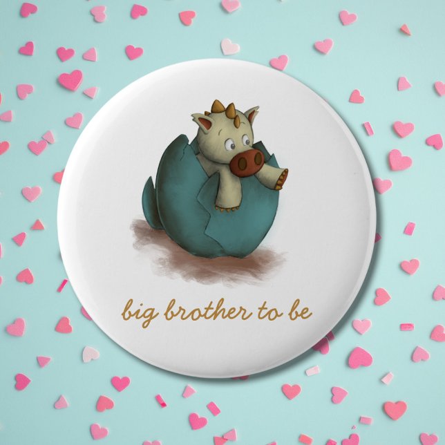 Badge Rond 5 Cm Futur Grand Frère Dragon Mignon (Créateur téléchargé)