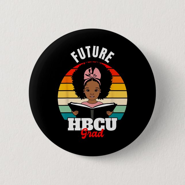 Badge Rond 5 Cm Futur Hbcu Grad African Black History Mois (Devant)