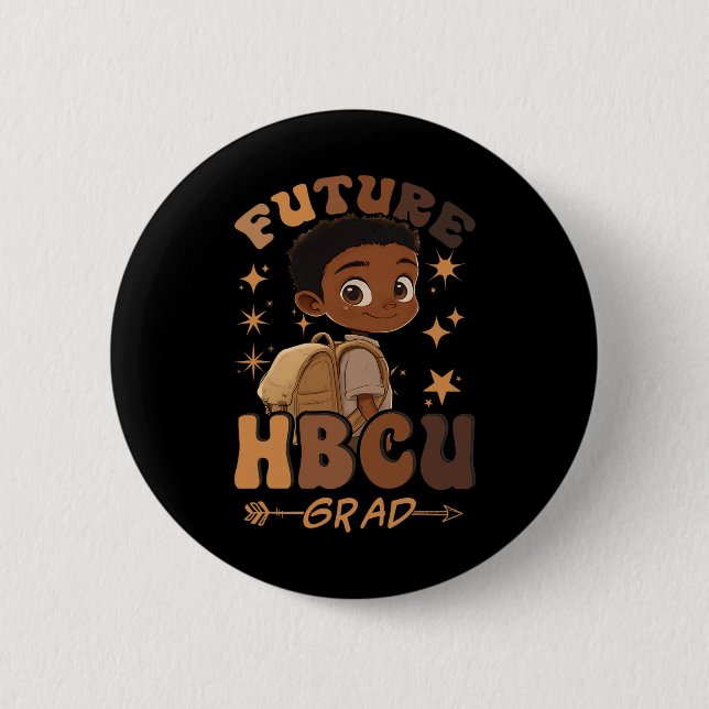 Badge Rond 5 Cm Futur Hbcu Grad History Black Boy Graduation Hbcu (Devant)