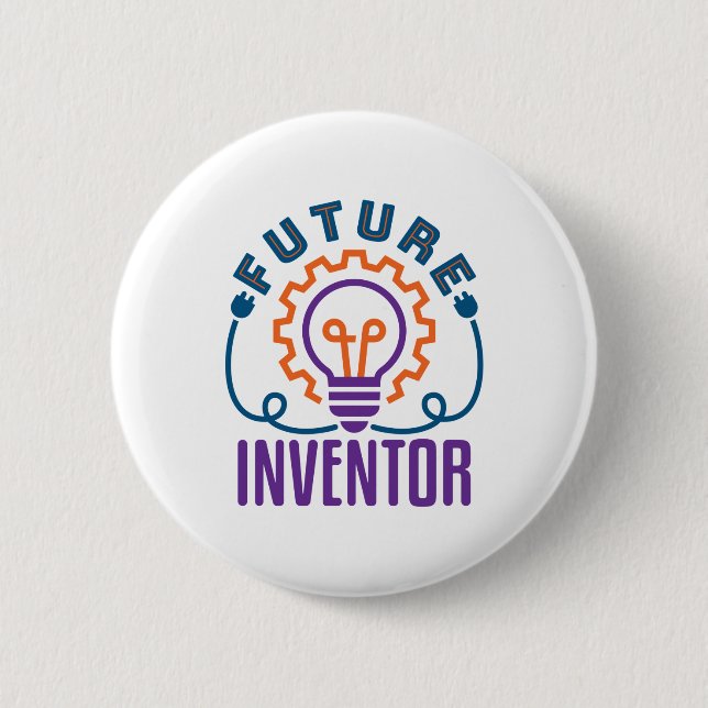 Badge Rond 5 Cm Futur inventeur ingénieur scientifique (Devant)