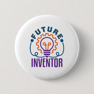 Badge Rond 5 Cm Futur inventeur ingénieur scientifique