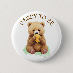 Badge Rond 5 Cm Futur Papa Baby Shower de Bear Boy