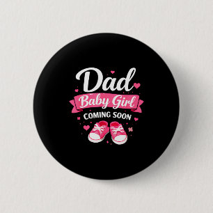 Badge Rond 5 Cm Futur papa d'une petite fille, futur papa pour la 
