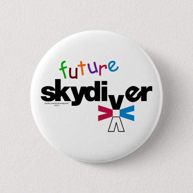 Badge Rond 5 Cm Futur parachutiste (Devant)