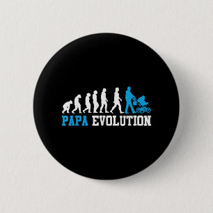 Badge Rond 5 Cm Futur Père Papa Evolution Funny paternité