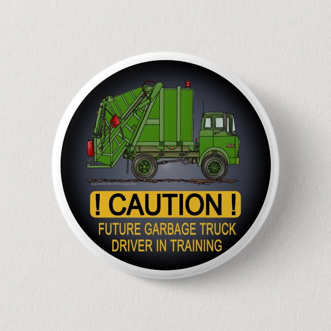 Badge Rond 5 Cm Futur Pin de bouton de conducteur de vert de (Devant)