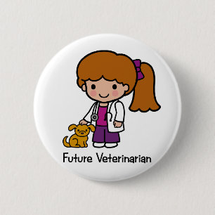 Badge Rond 5 Cm Futur vétérinaire - fille