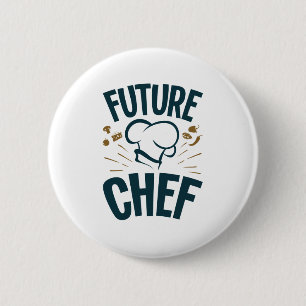 Badge Rond 5 Cm Future Chef Cuisine Lover Culinaire School