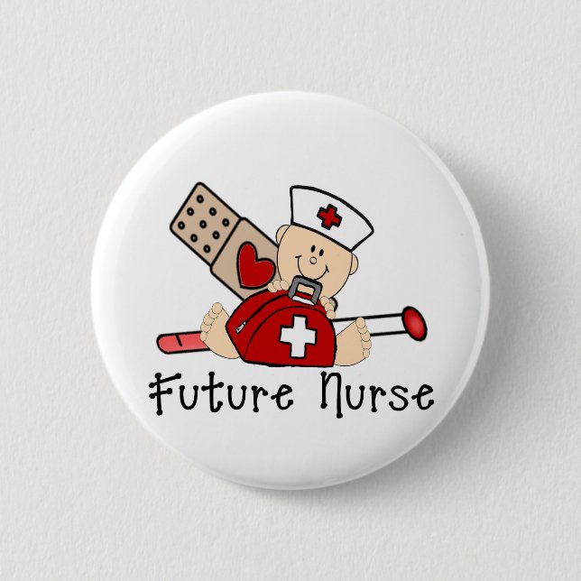Badge Rond 5 Cm Future infirmière (Devant)
