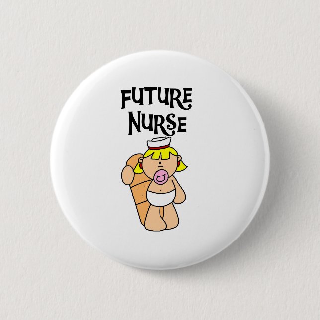 Badge Rond 5 Cm Future infirmière de bébé (Devant)