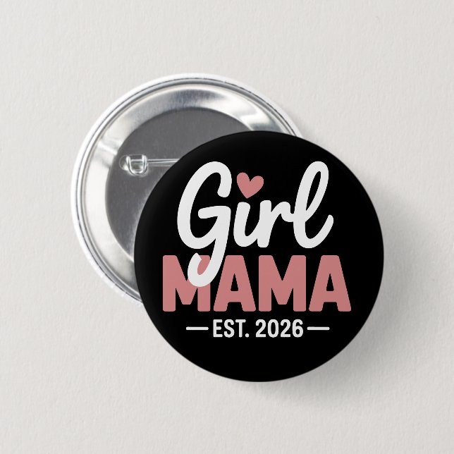 Badge Rond 5 Cm Future Maman 2026 Révélation de Grossesse Nouvelle (Devant & derrière)