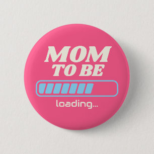 Badge Rond 5 Cm Future Maman en Attente de Bébé Fête de Naissance