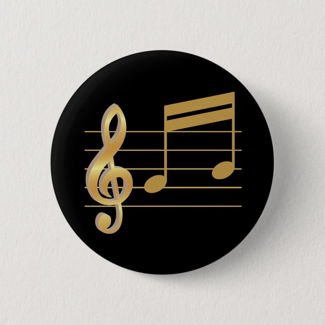 Badge Rond 5 Cm G-Clef (Devant)