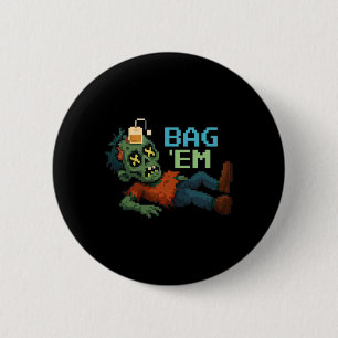 Badge Rond 5 Cm G en Pixel Zombie Tea G Halloween Npc Joueur Meme 