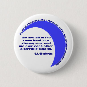 Badge Rond 5 Cm G. K. Chesterton Mer agitée