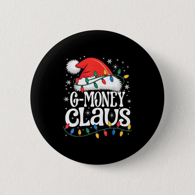 Badge Rond 5 Cm G-money Claus Funny Xmas Christmas Grandma Holiday (Devant)