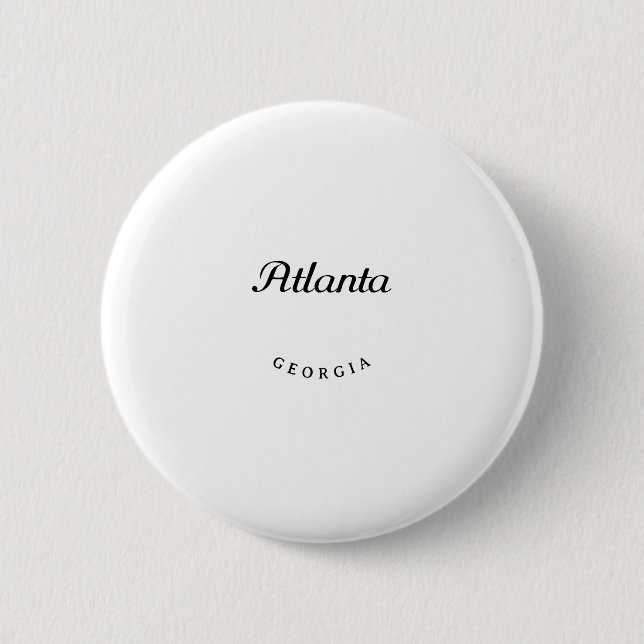 Badge Rond 5 Cm GA d'Atlanta (Devant)