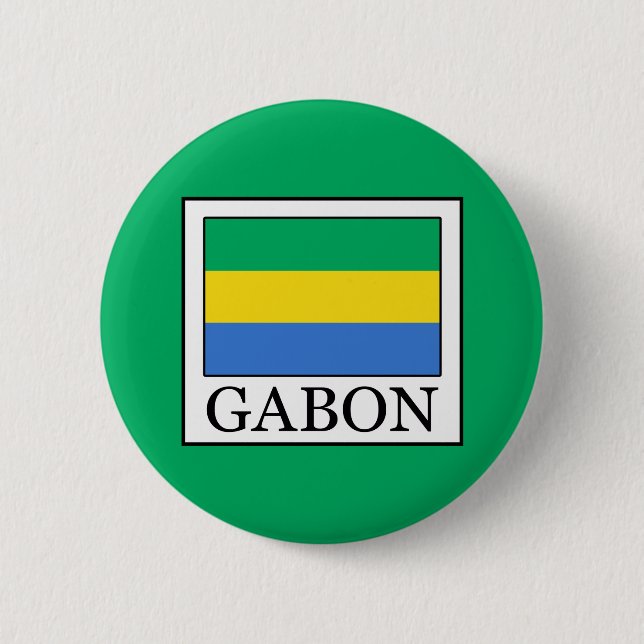 Badge Rond 5 Cm Gabon (Devant)