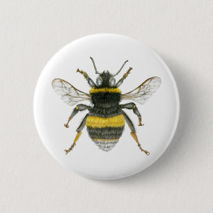 Badge Rond 5 Cm Gaffez l'insigne d'abeille