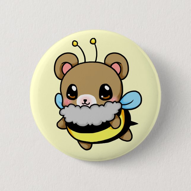 Badge Rond 5 Cm Gaffez l'ours (Devant)