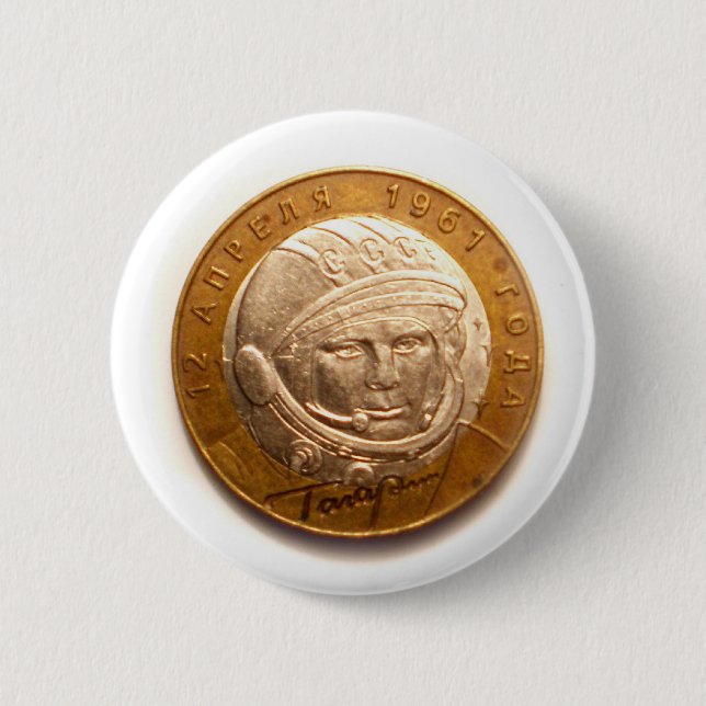 Badge Rond 5 Cm gagarin (Devant)