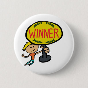 Badge Rond 5 Cm Gagnant
