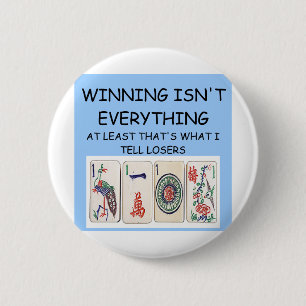 Badge Rond 5 Cm Gagnant de MAHJONG