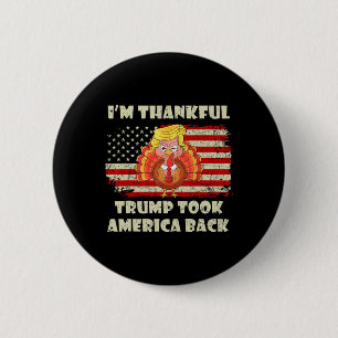 Badge Rond 5 Cm Gagnant Je suis reconnaissant que Trump ait gagné