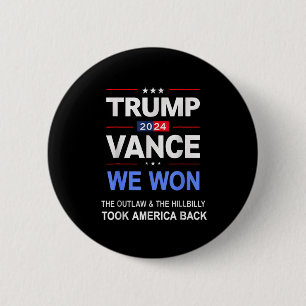 Badge Rond 5 Cm Gagnant Trump Vance Nous avons gagné Pris Byck Ame