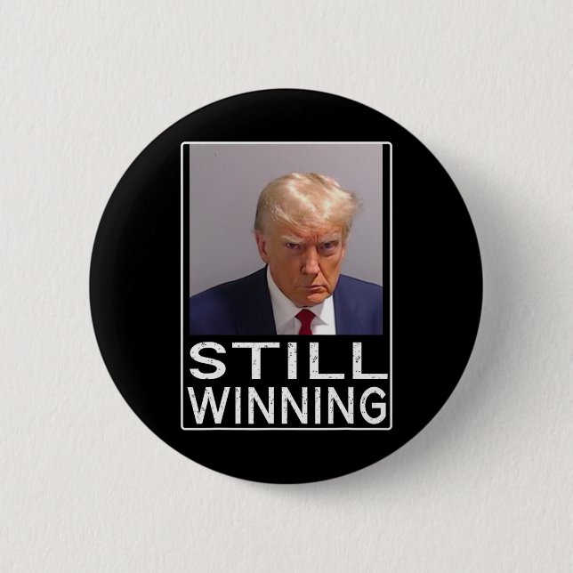 Badge Rond 5 Cm Gagnante - Drôle Trump Mug Shot - Trump Mug Shot (Devant)